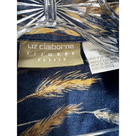 Liz Claiborne Denim Cropped‎ Button Down Shirt Size 4 - Picture 5 of 6